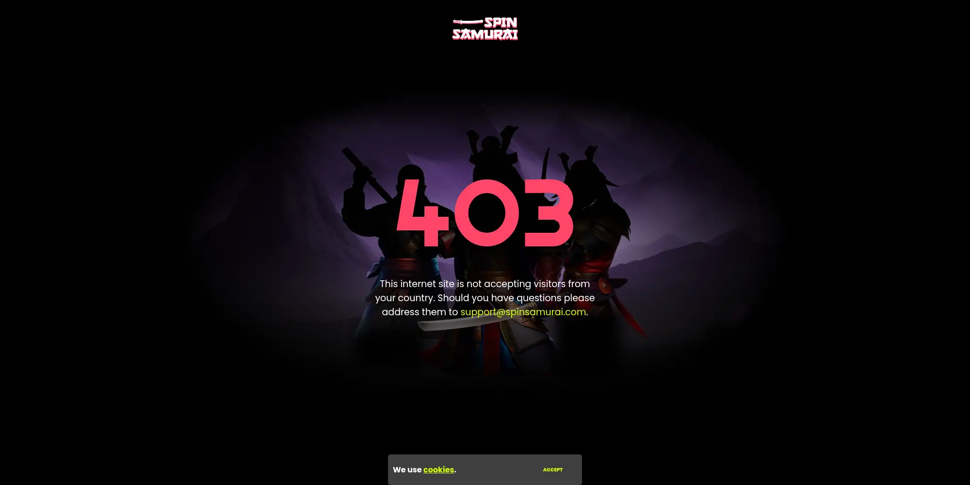 Spin Samurai website screenshot